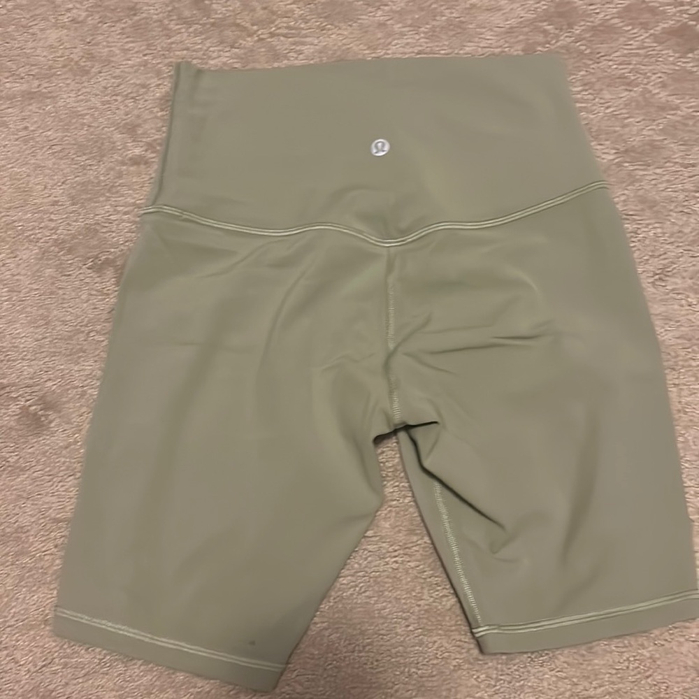 Sage green, biker shorts